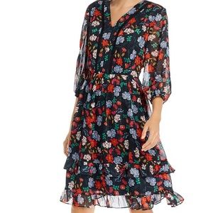 Nanette Lepore Berry Multi Print Floral Whimsy Dress